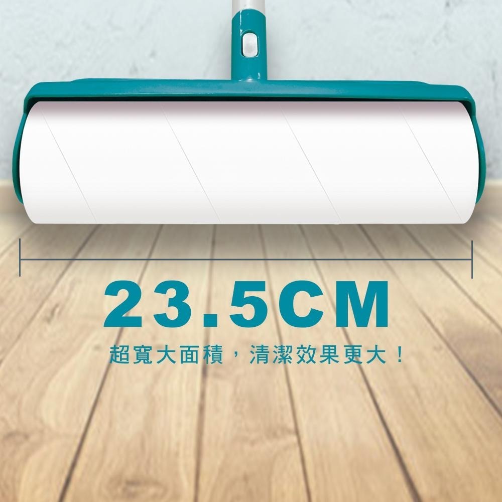 家簡塵除  超大地板黏塵拖補充包3捲入23.5cm(隨手黏/地板黏把)-細節圖3