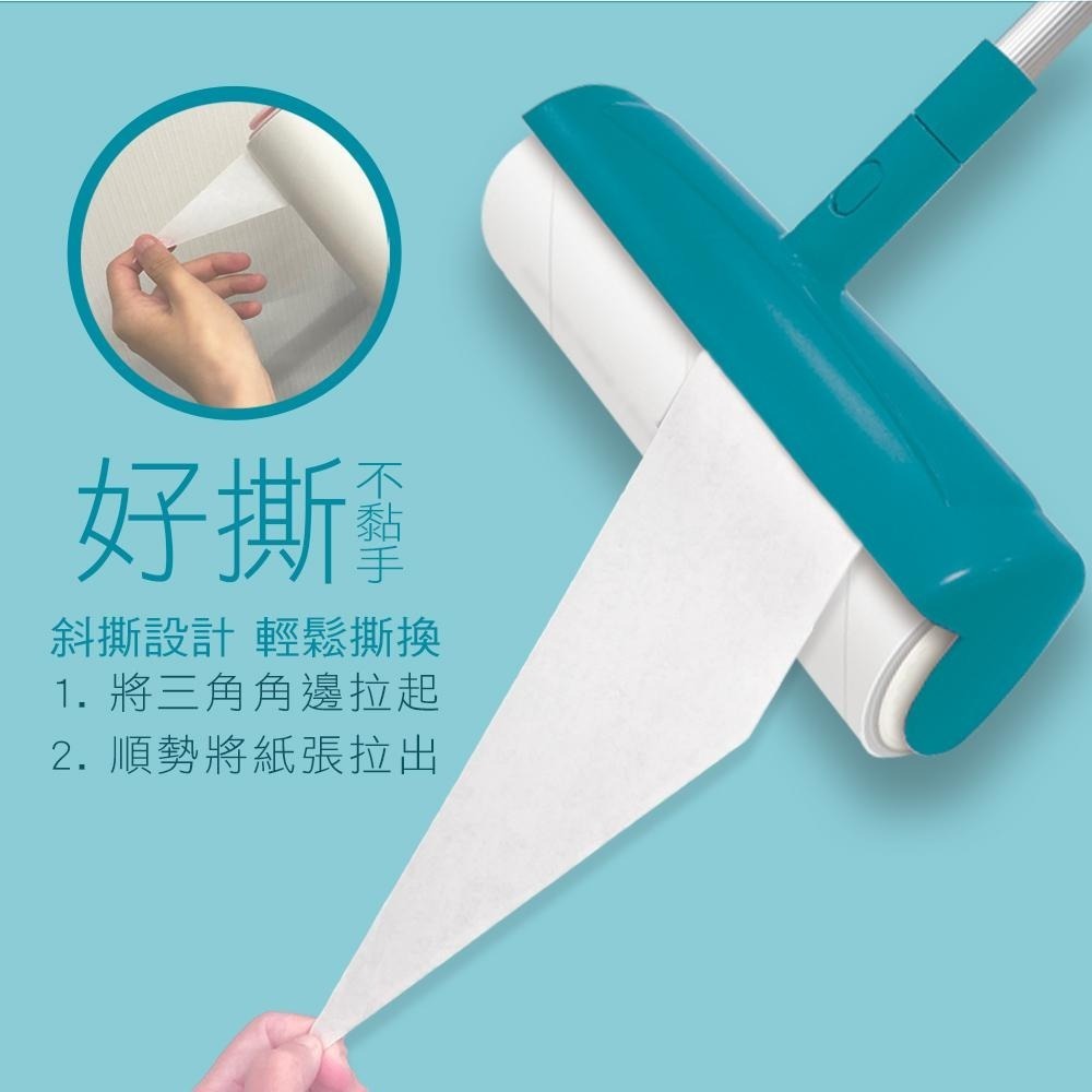 家簡塵除  超大地板黏塵拖補充包3捲入23.5cm(隨手黏/地板黏把)-細節圖7