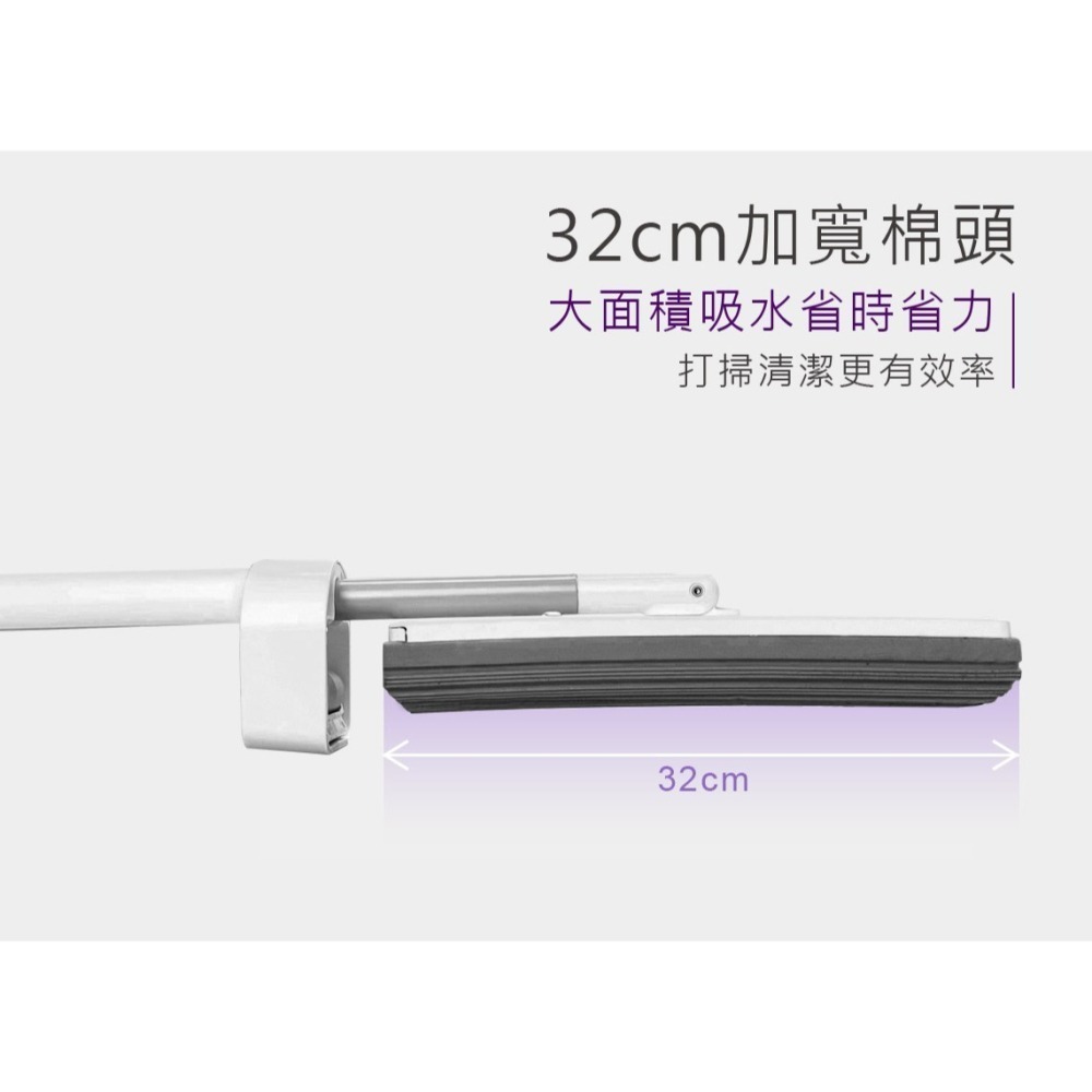 好神拖 美型免手洗膠棉拖把(1桿1膠棉)-細節圖8