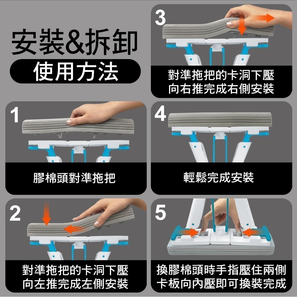 家簡塵除 省力淨極淨膠棉拖補充包(超強吸水迅速軟化)-細節圖9