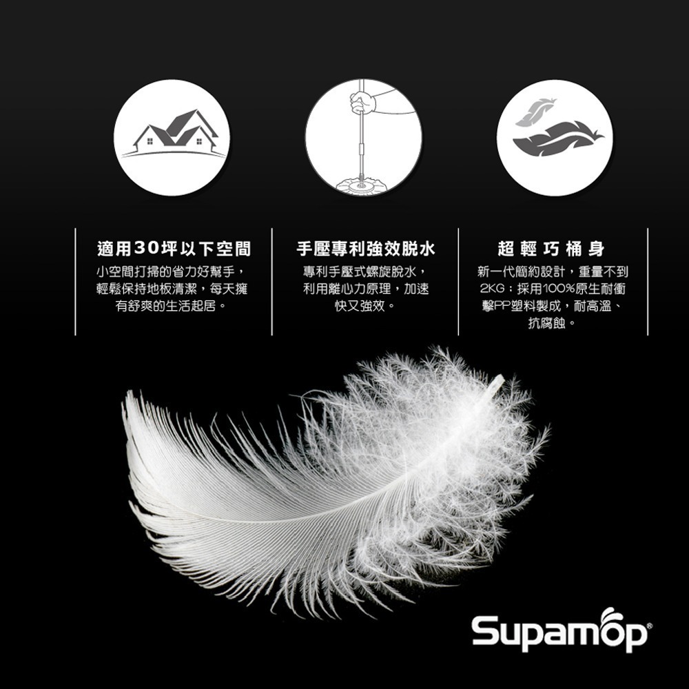 好神拖 輕巧手壓拖把組(1拖1桶2布)+贈竹木擴香-細節圖4