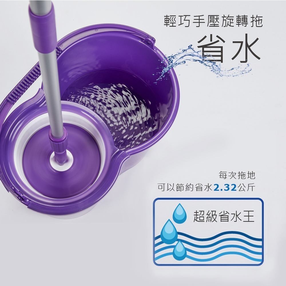 好神拖 輕巧手壓拖把組(1拖1桶2布)+贈竹木擴香-細節圖7