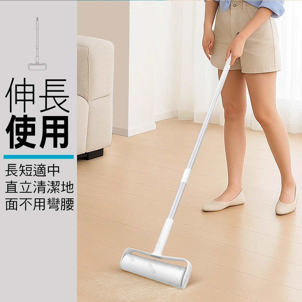 家簡塵除 極簡無印伸縮黏塵拖(1桿+16cm/60張)-細節圖3