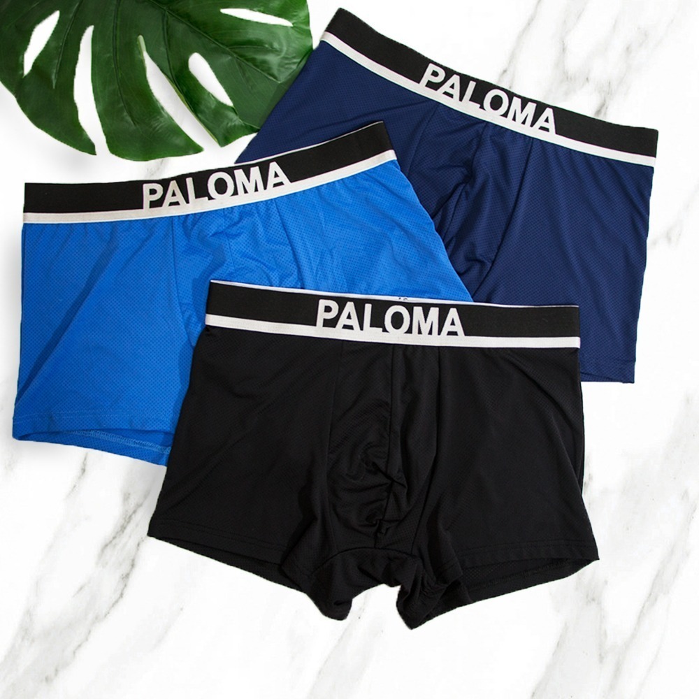 【Paloma】涼感網眼平口褲 男內褲 四角褲 內褲 涼感內褲 冰絲內褲-細節圖7