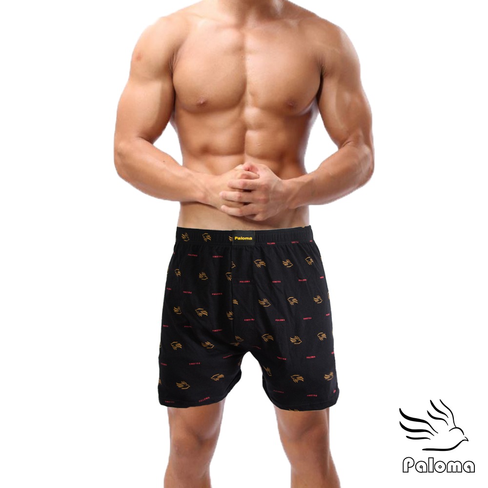 【Paloma】印花針織平口褲 男內褲 四角褲 內褲 純棉內褲-規格圖9