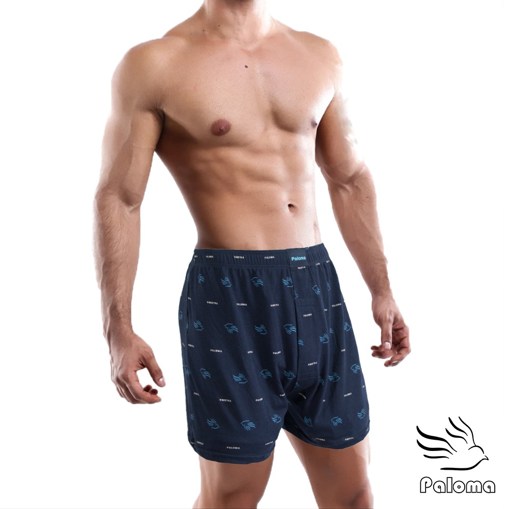 【Paloma】印花針織平口褲 男內褲 四角褲 內褲 純棉內褲-規格圖9
