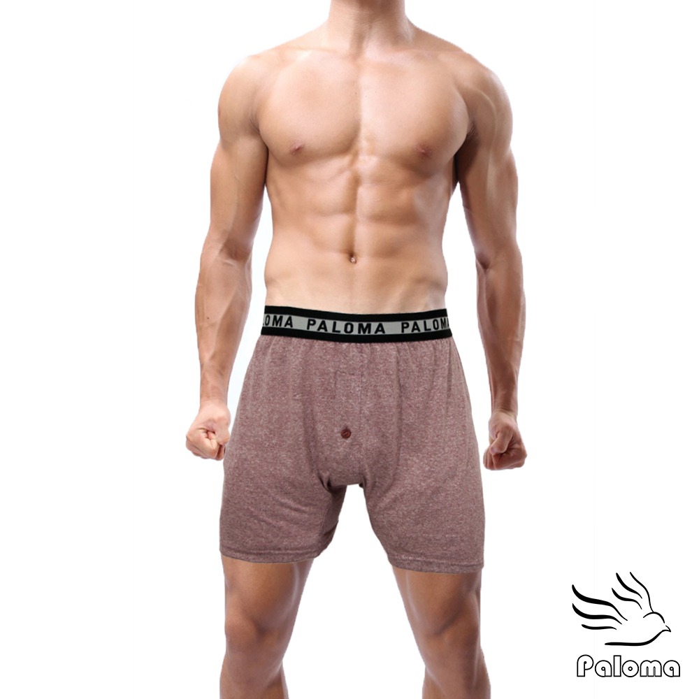 【Paloma】精紗針織平口褲 男內褲 四角褲 內褲 純棉內褲-規格圖8
