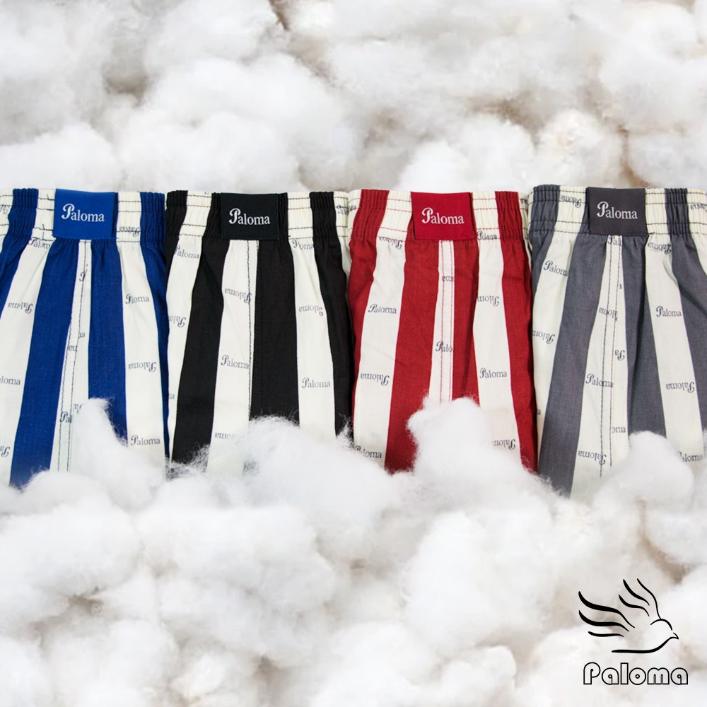 【Paloma】台灣製條/格紋平織平口褲 男內褲 四角褲 內褲 純棉內褲-細節圖5