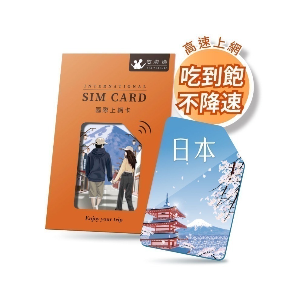 【限時購】日本 5-8天 吃到飽 2入組 實體SIM卡-細節圖2