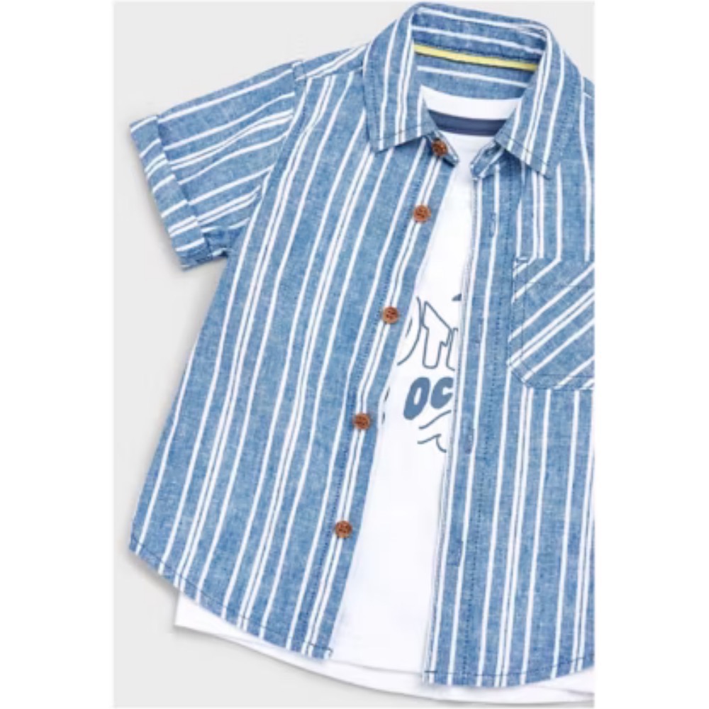 現貨🩵92cm、104cm、110cm英國🇬🇧Mothercare上衣襯衫兩件組-細節圖2