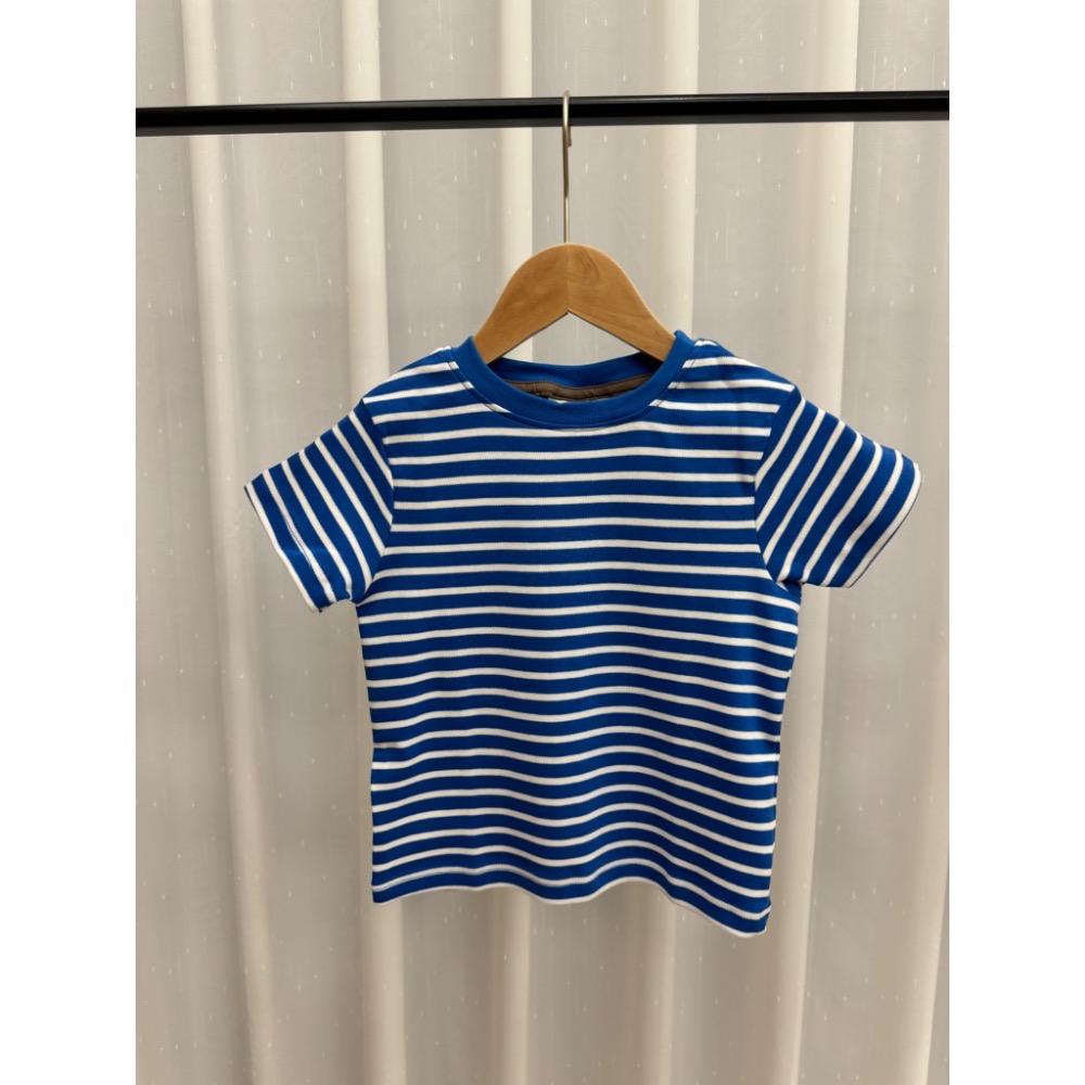 現貨‼️98cm、110cm英國Jojomamanbebe條紋短袖👕-細節圖3