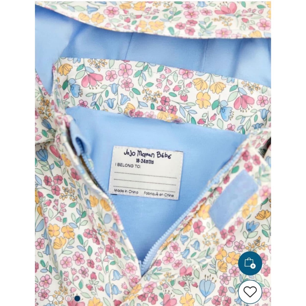 現貨在台🚛98cm英國🇬🇧Jojomamanbebe女童2-3y防水內磨毛外套-細節圖2