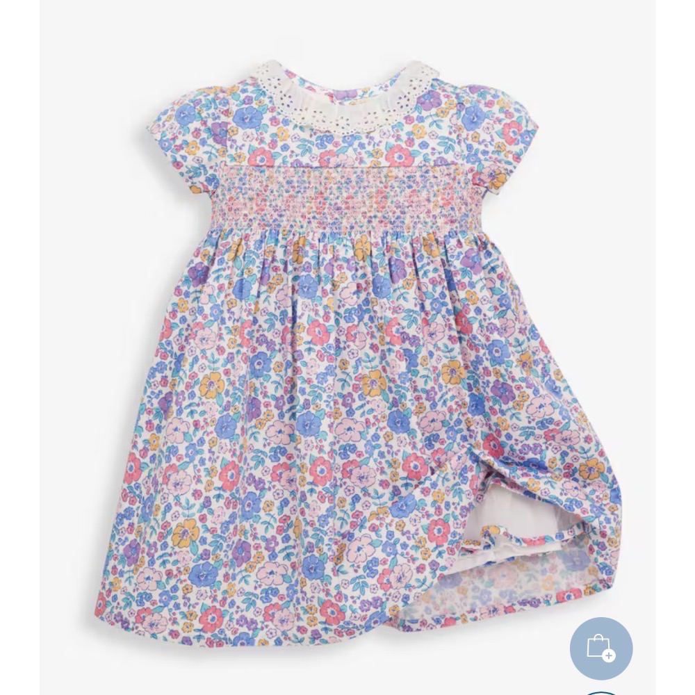 現貨🚚116cm英國🇬🇧Jojomamanbebe 花領碎花洋裝-細節圖2