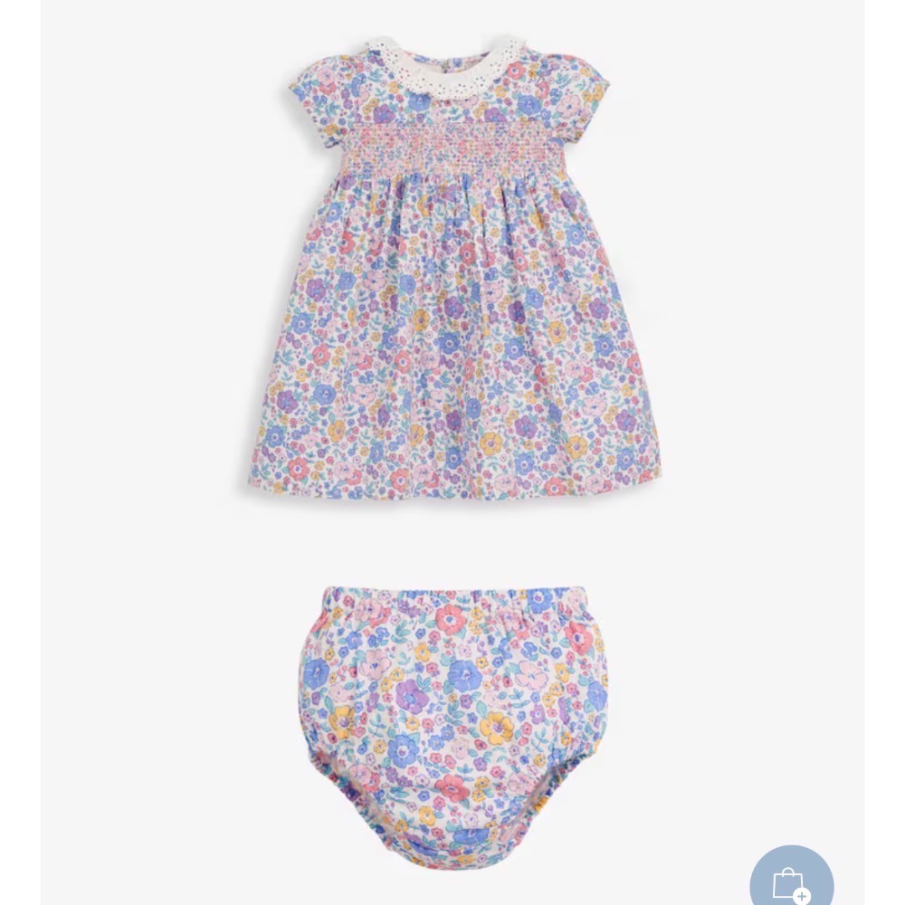 現貨🚚116cm英國🇬🇧Jojomamanbebe 花領碎花洋裝-細節圖3