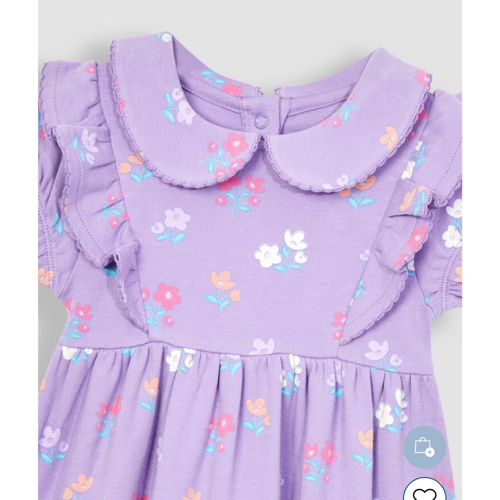 現貨🚚92cm英國🇬🇧Jojomamanbebe 花袖層次洋裝1.5-2y-細節圖2