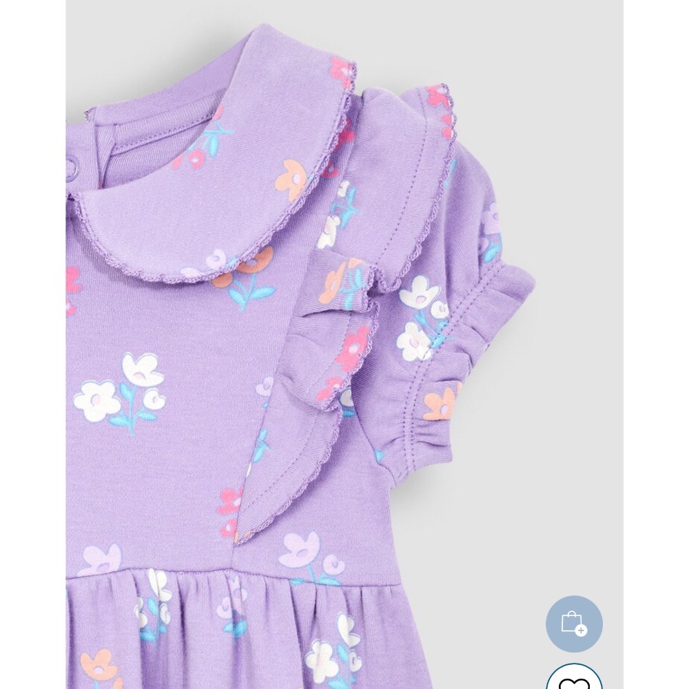 現貨🚚92cm英國🇬🇧Jojomamanbebe 花袖層次洋裝1.5-2y-細節圖3