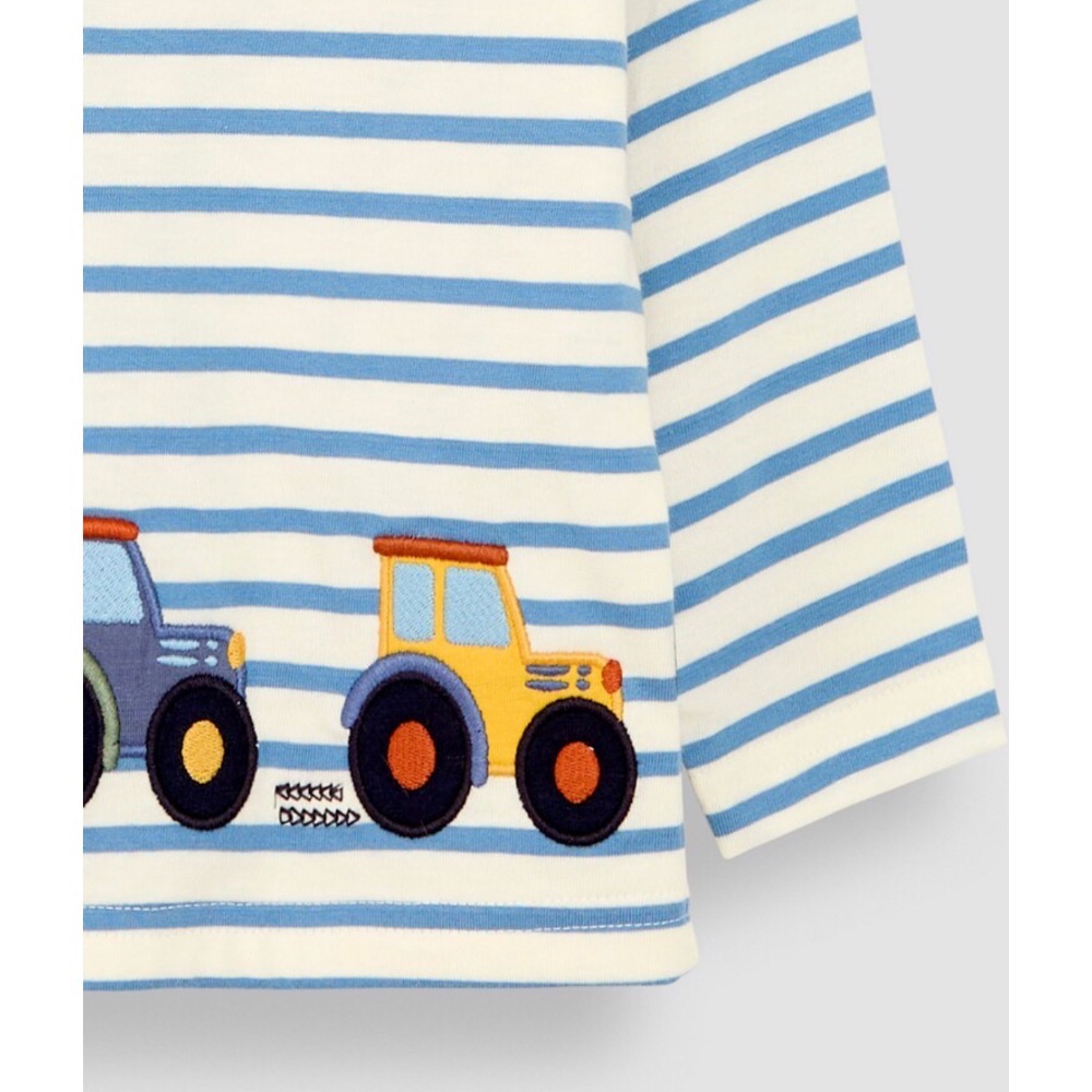 英國🇬🇧116cm現貨🚚Jojomamanbebe吉普車條紋薄長袖5-6y（116cm)-細節圖2