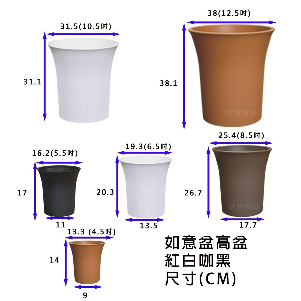 速達園藝 299全館免運 如意高盆 家庭 蔬菜 水果 花卉 香草 蘭花 多肉 植物 移植 換盆 花器 花盆-細節圖2