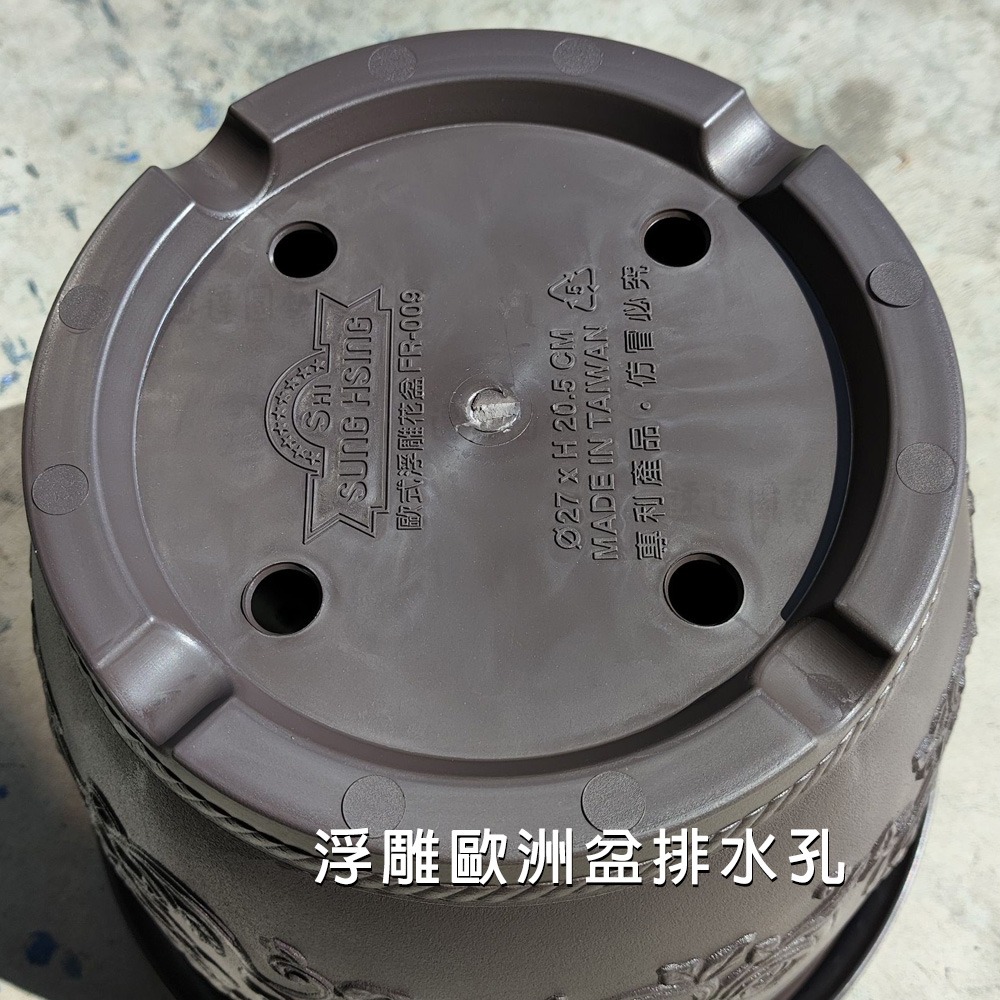 速達園藝 299全館免運 浮雕 歐洲盆 MIT 家庭 蔬菜 水果 花卉 香草 蘭花 多肉 木本 移植 換盆 花盆-細節圖3