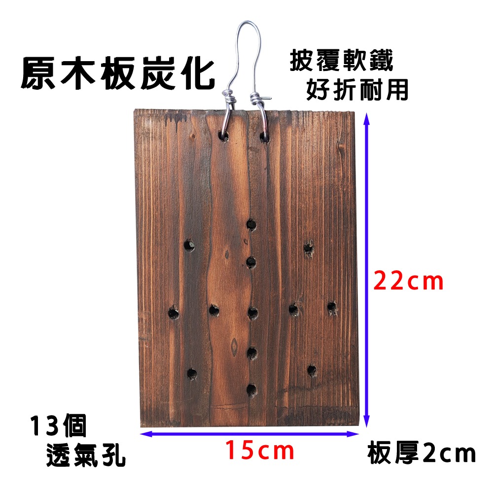 速達園藝 299全館免運 原木植栽板 2入 原木板碳化 觀葉植物 鹿角蕨 上板 種植 原木製 炭烤木板-細節圖2