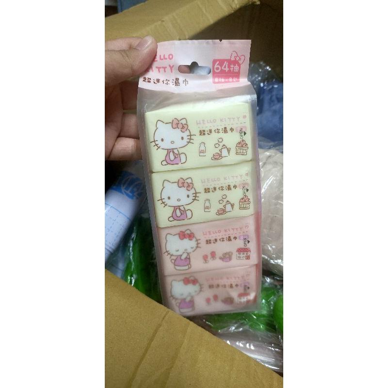 凱蒂貓迷你濕巾1袋8小包-現貨出清-細節圖2