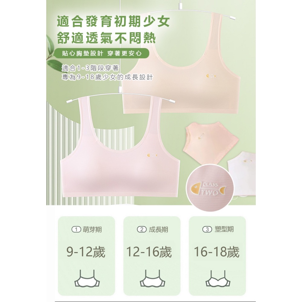 廠商現貨歐妮 Ouni 冰絲少女成長型內衣【1組3色各1】【有中標 安心賣】-細節圖2