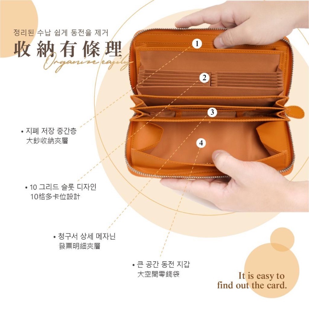廠商現貨-韓國大牌Onhet KOL 長夾-細節圖5