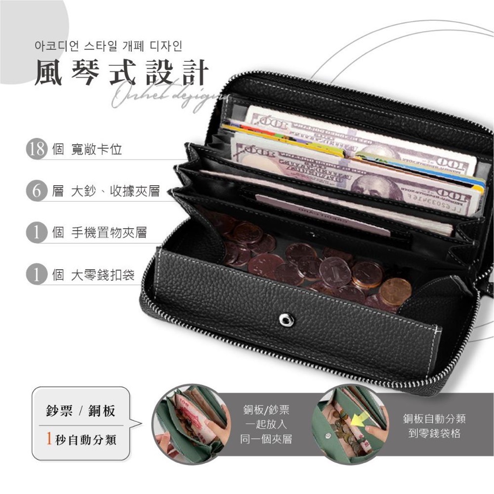 廠商現貨-韓國大牌Onhet KOL 長夾-規格圖1