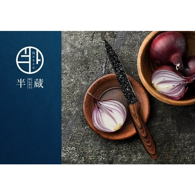 日本 五星飯店專用【半藏 HANZO】 雪藏刀具 深木紋 三入組(彩盒裝)-細節圖2