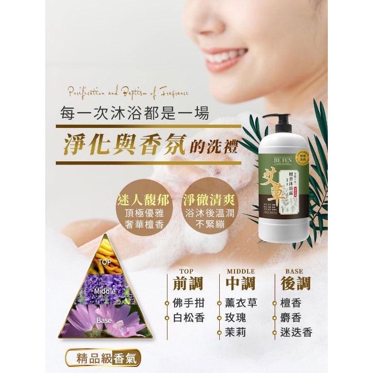 廠商現貨新品上市 潔芬 艾草檀香沐浴乳2000ml-細節圖8
