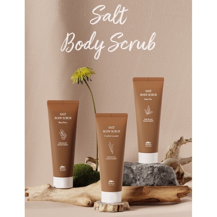 廠商現貨韓國BATHPA 天然澳洲海鹽沐浴磨砂膏系列 250ml 綠茶草根香-細節圖4