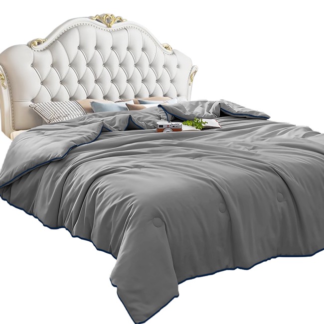 現貨 【FlowerButterf 法蝶】玻尿酸石墨烯美容健康涼被/冷氣被/淺灰-細節圖3