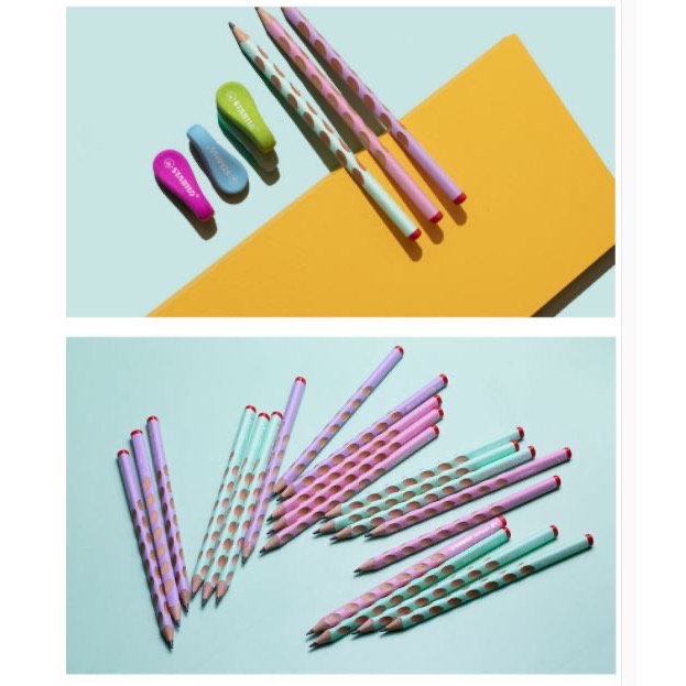 廠商現貨-STABIL思筆樂 EASYgraph學齡前大三角洞洞筆2入OPP袋裝-2021馬卡龍色-細節圖2