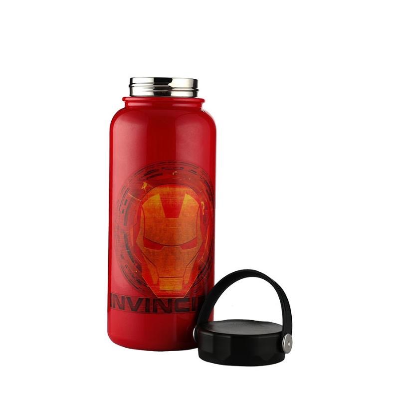 廠商現貨 復仇者聯盟 MARVEL 漫威 鋼鐵人 不鏽鋼真空野營壺 950ml-細節圖3