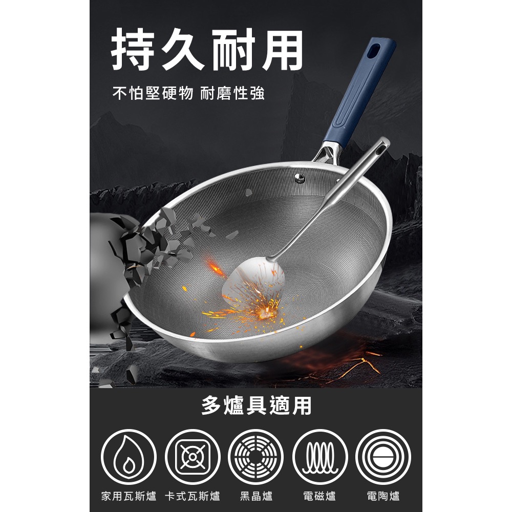 現貨 【JUSTCOOK 廚藝寶】鈦盾合金輕量炒鍋32公分含蓋-細節圖5