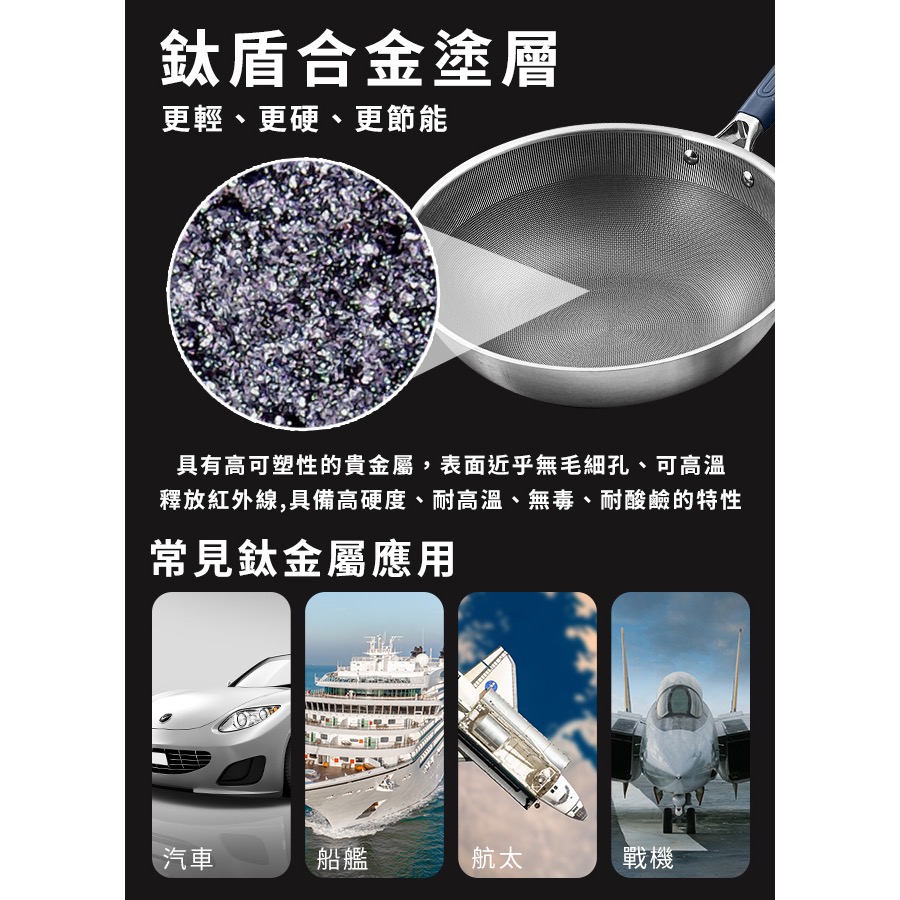 現貨 【JUSTCOOK 廚藝寶】鈦盾合金輕量炒鍋32公分含蓋-細節圖7