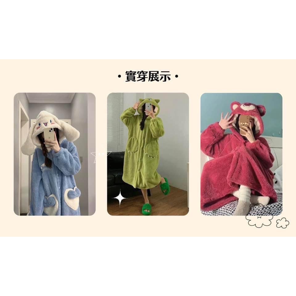廠商現貨暖冬法蘭絨蓄熱卡通睡袍系列-細節圖3