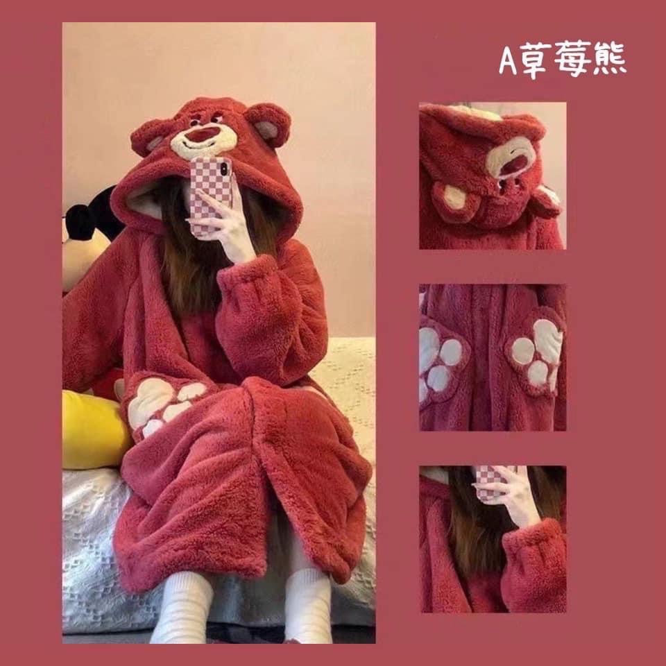 廠商現貨暖冬法蘭絨蓄熱卡通睡袍系列-細節圖5