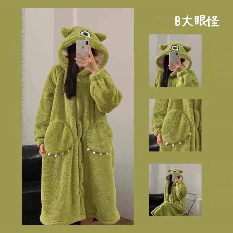 廠商現貨暖冬法蘭絨蓄熱卡通睡袍系列-細節圖6