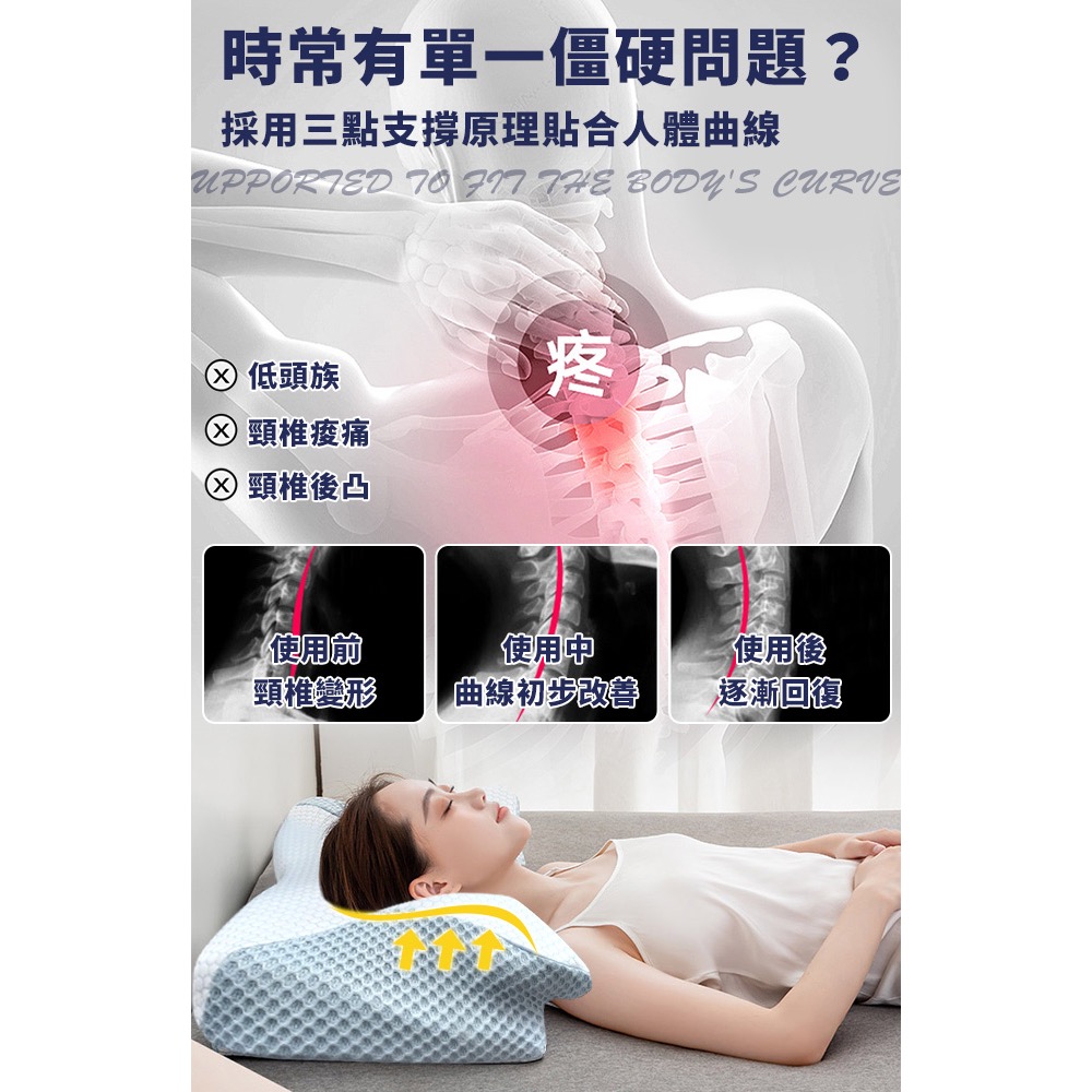 現貨【Hilton 希爾頓】8D羽翼慢回彈助眠蝴蝶止鼾沉睡記憶枕-細節圖6