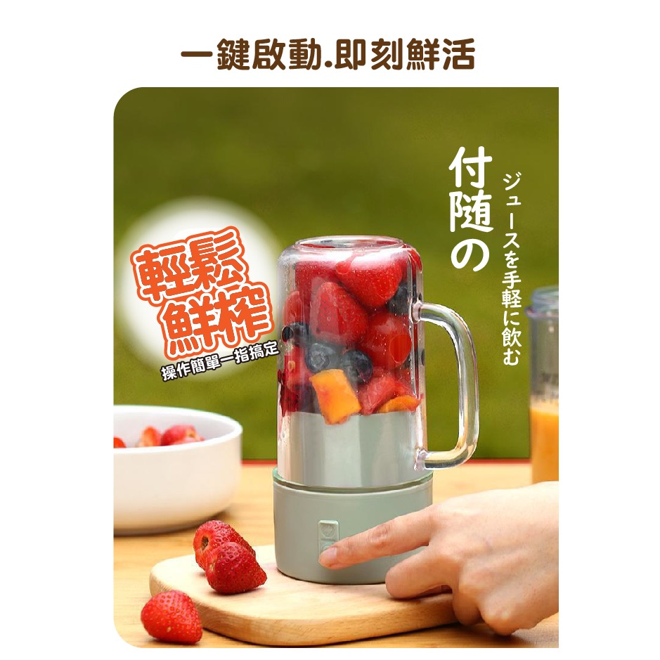 現貨JUSTCOOK 廚藝寶304不鏽鋼六刀把手馬克榨汁機/隨身果汁機-細節圖2