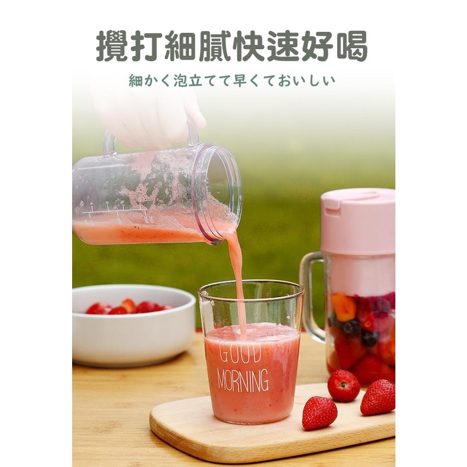 現貨JUSTCOOK 廚藝寶304不鏽鋼六刀把手馬克榨汁機/隨身果汁機-細節圖4