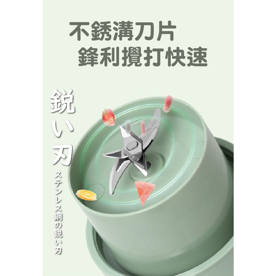 現貨JUSTCOOK 廚藝寶304不鏽鋼六刀把手馬克榨汁機/隨身果汁機-細節圖7