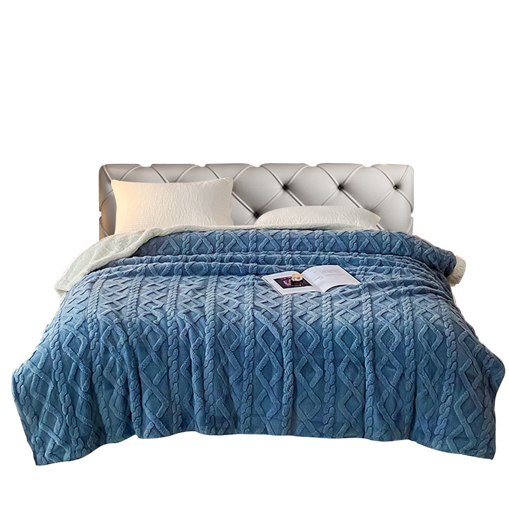 現貨 【Hilton 希爾頓】塔芙絨白色羊羔絨兩用被/被套-細節圖9