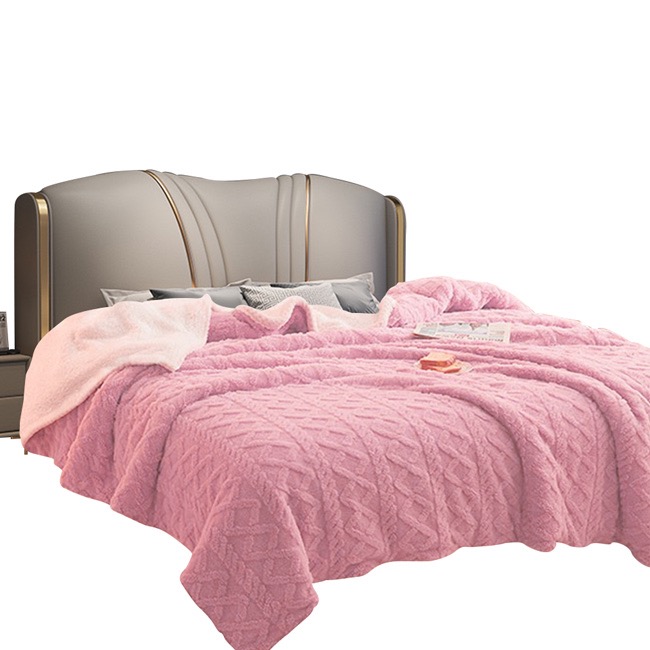 現貨【FlowerButterf 法蝶】塔芙絨白色羊羔絨兩用被/芋粉紫-細節圖9