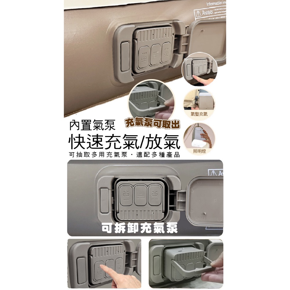 現貨 【ENNE】超厚絨豪華內建電動幫浦充氣床-雙人加大加高(寬152cm 高度40cm)-細節圖8