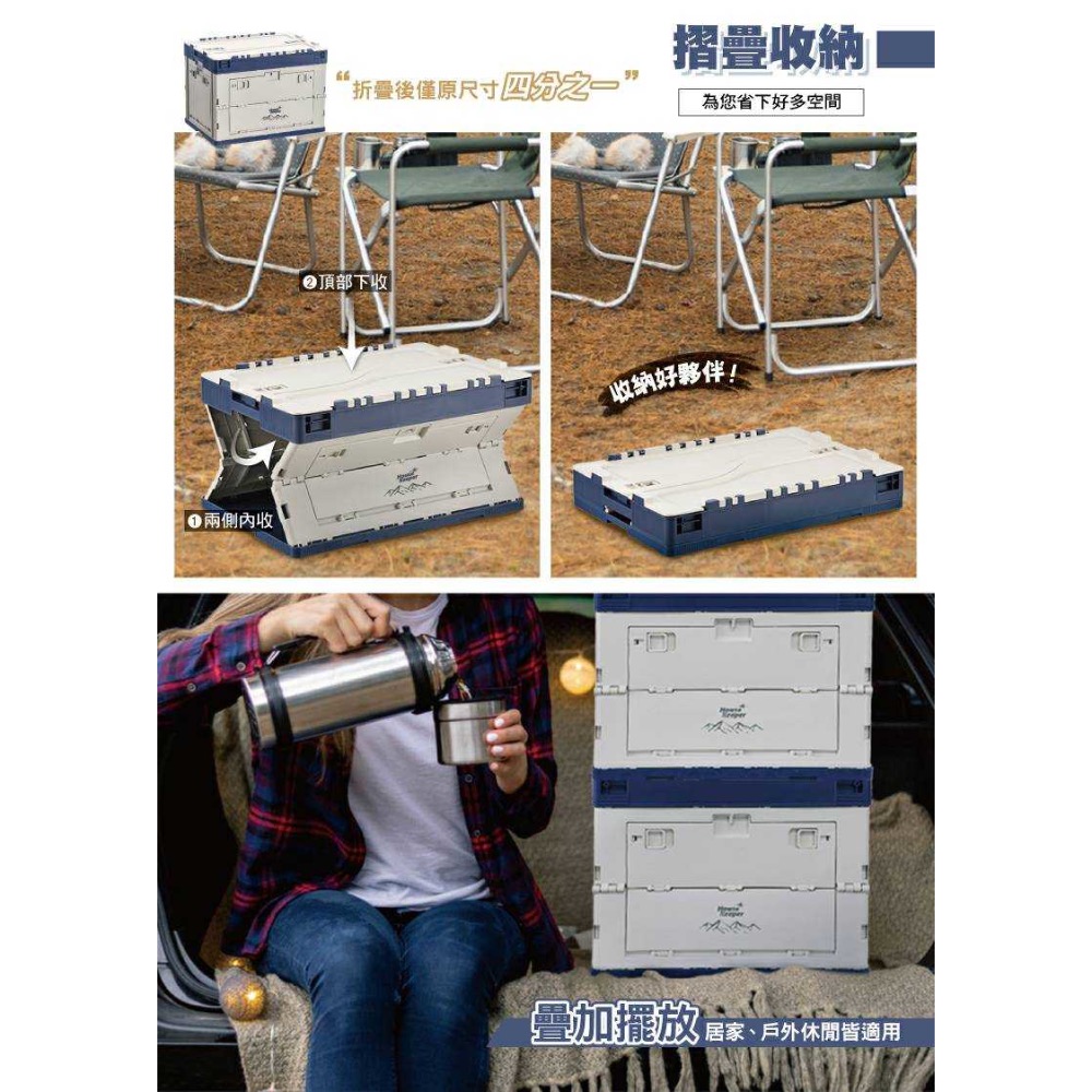 廠商現貨【妙管家】藍寶五門摺疊置物箱-細節圖2