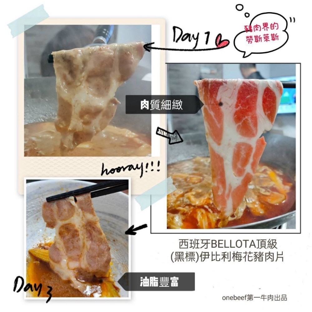 長期供應 西班牙BELLOTA頂級(黑標)橡木子伊比利梅花豬肉片30盒倍數免運不散賣-細節圖2