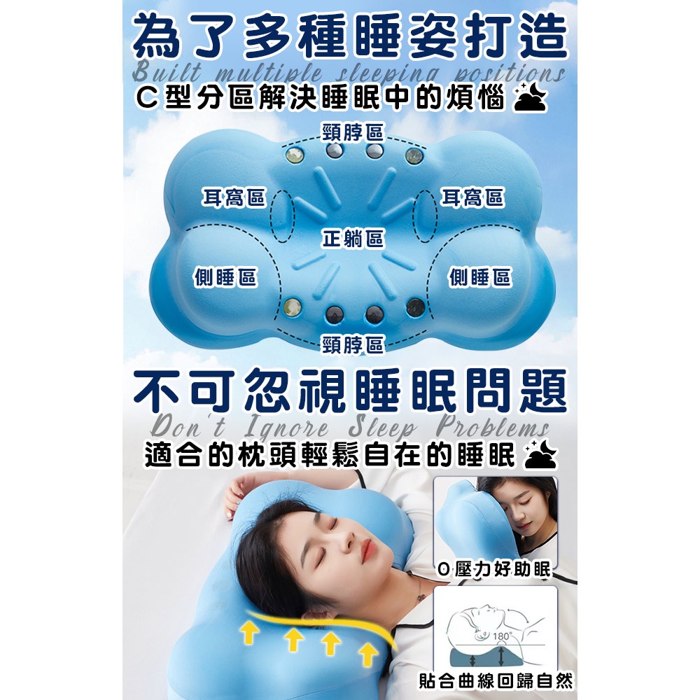 現貨 【Hilton 希爾頓】涼感透氣磁石能量太空記憶枕-細節圖8