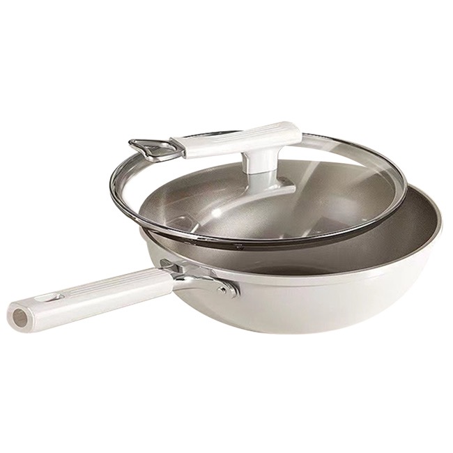 現貨鈦金陶瓷炒鍋32公分含可立蓋-細節圖2